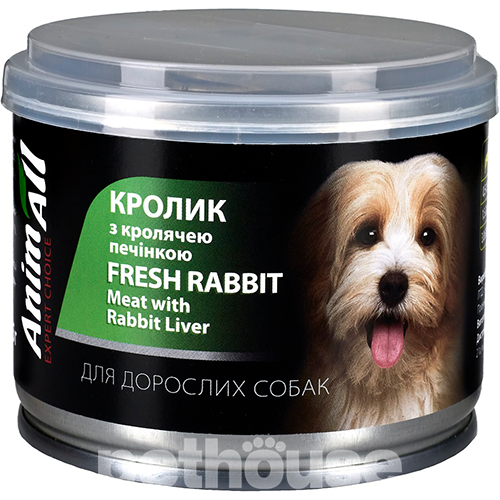 AnimAll Паштет із кроликом та кролячою печінкою для собак