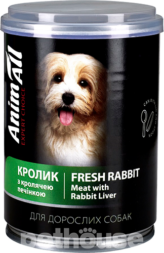 AnimAll Паштет із кроликом та кролячою печінкою для собак