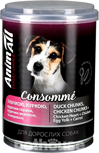 AnimAll Consomme з качкою, куркою, курячим серцем та курячим жовтком для собак