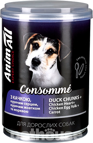 AnimAll Consomme з качкою, курячим серцем і курячим жовтком для собак