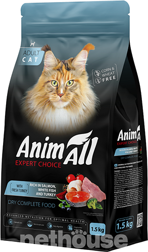 AnimAll з лососем, білою рибою та свіжою індичкою для котів