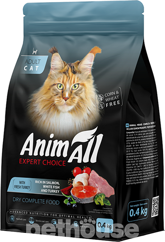 AnimAll з лососем, білою рибою та свіжою індичкою для котів