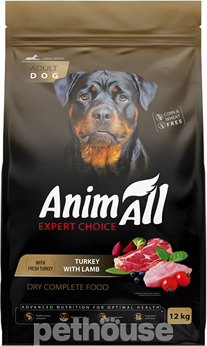 AnimAll с индейкой и ягненком для собак крупных пород