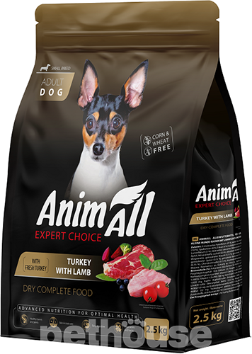 AnimAll со свежей индейкой и ягненком для собак малых пород