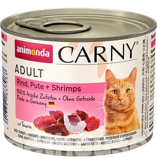 Animonda Carny для котів, з яловичиною, індичкою та креветками, фото 2