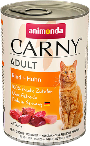Animonda Carny для котів, з яловичиною та куркою