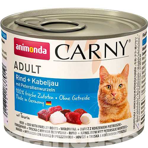 Animonda Carny для котів, з яловичиною, тріскою та коренем петрушки, фото 2