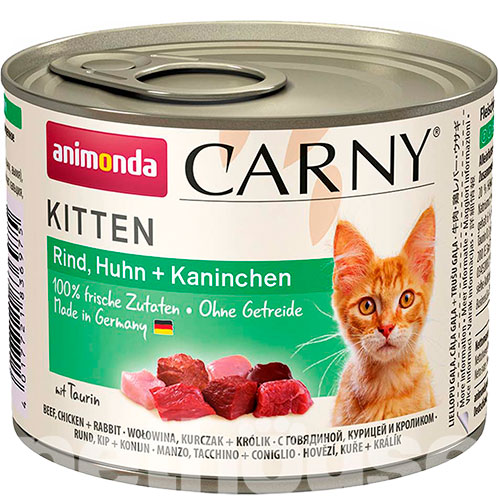 Animonda Carny Kitten для кошенят, з яловичиною, куркою та кроликом, фото 2