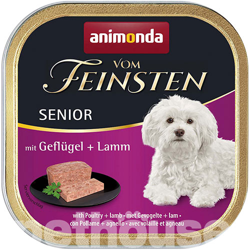 Animonda Vom Feinsten Senior для пожилых собак, с птицей и ягненком