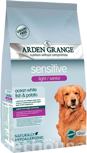 Arden Grange Dog Sensitive Light/Senior Ocean White Fish & Potato