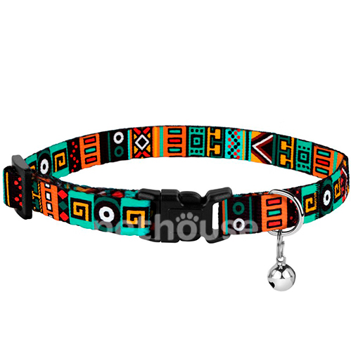 Barksi Urban Ошейник "Этнический" для кошек, ментол