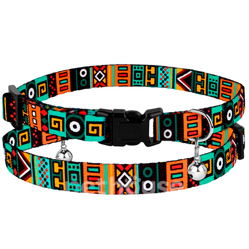 Barksi Urban Ошейник "Этнический" для кошек, ментол