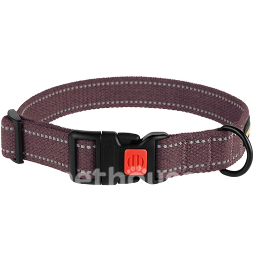 Barksi Ошейник брезентовый для собак, черри