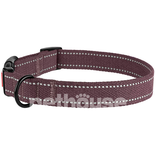 Barksi Ошейник брезентовый для собак, черри