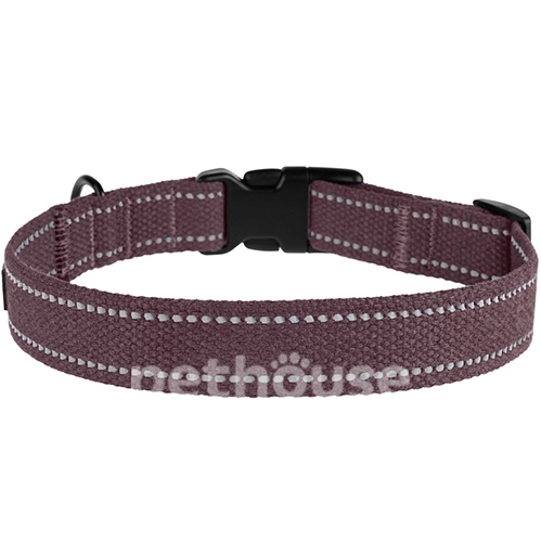 Barksi Ошейник брезентовый для собак, черри