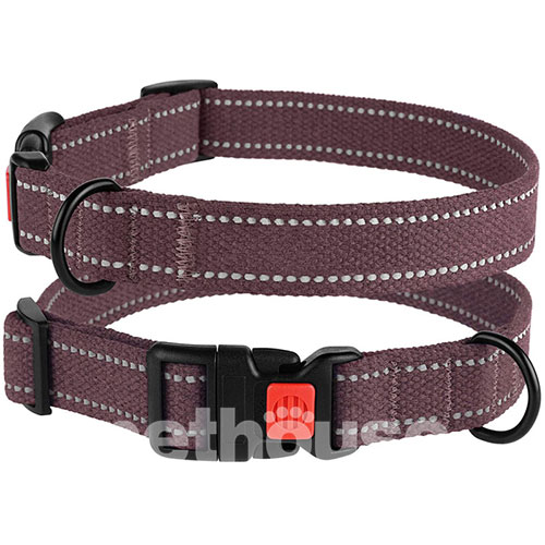 Barksi Ошейник брезентовый для собак, черри