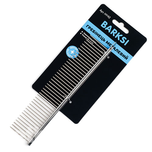 Barksi Расческа металлическая с широкими зубцами