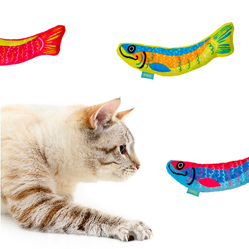 Barksi Веселі рибки з котячою м'ятою та дзвіночком для котів, фото 6