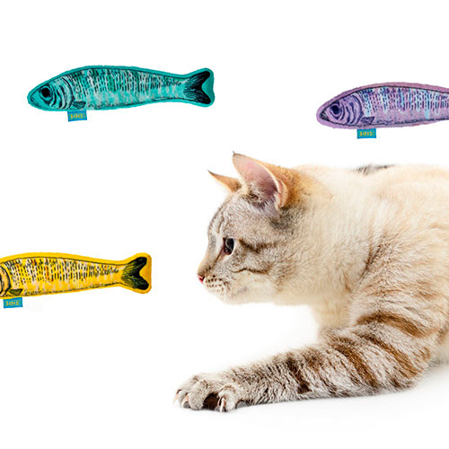 Barksi Рыбки шпроты с кошачьей мятой и колокольчиком для кошек, фото 6