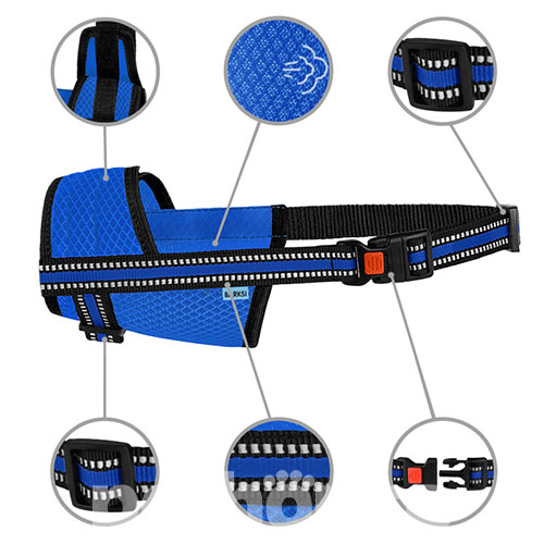 Barksi Mesh Универсальный намордник для собак, синий Barksi Mesh Универсальный намордник для собак, синий