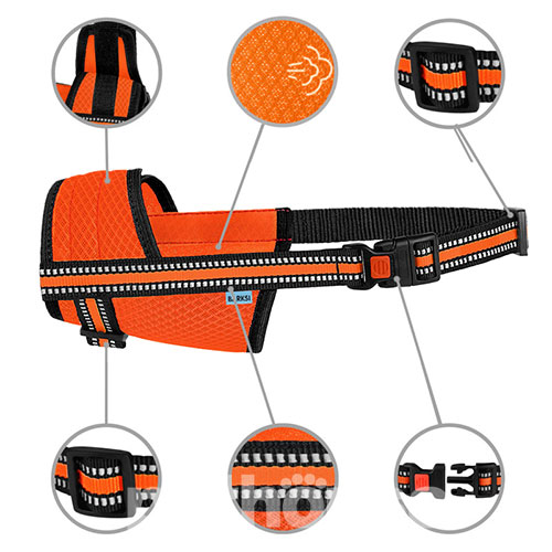 Barksi Mesh Універсальний намордник для собак, помаранчевий