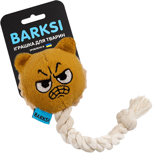 Barksi Ведмедик з пискавкою та канатом для собак