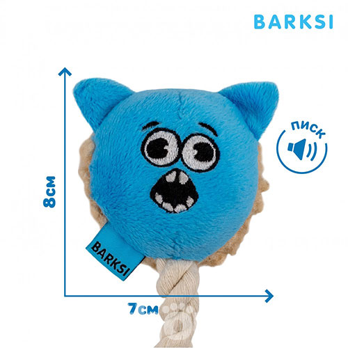 Barksi Котик з пискавкою та канатом для собак