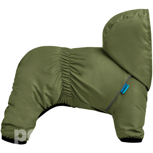 Barksi Textile Комбинезон-дождевик для собак, оливковый