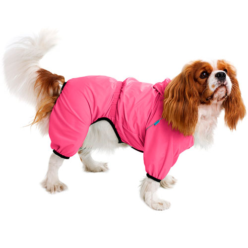 Barksi Textile Комбинезон-дождевик для собак, розовый