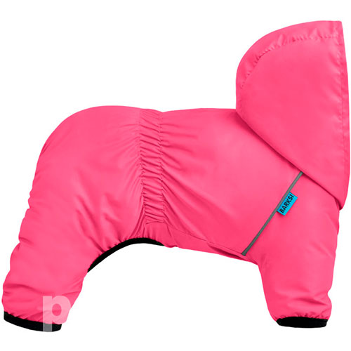 Barksi Textile Комбинезон-дождевик для собак, розовый
