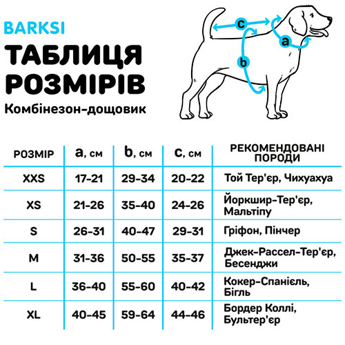 Barksi Textile Комбинезон-дождевик для собак, черный