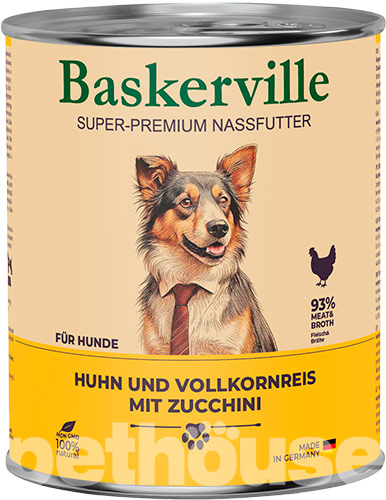 Baskerville Петух с рисом и цукини для собак