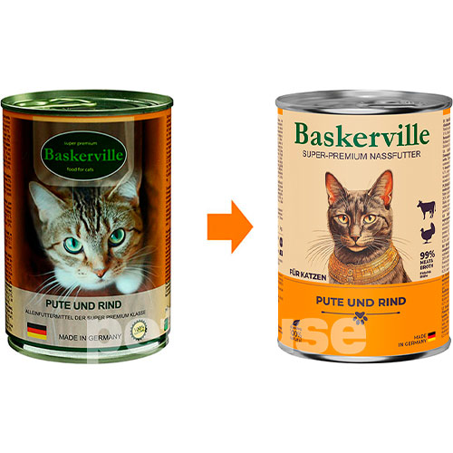 Baskerville Индейка с говядиной для кошек Baskerville Индейка с говядиной для кошек