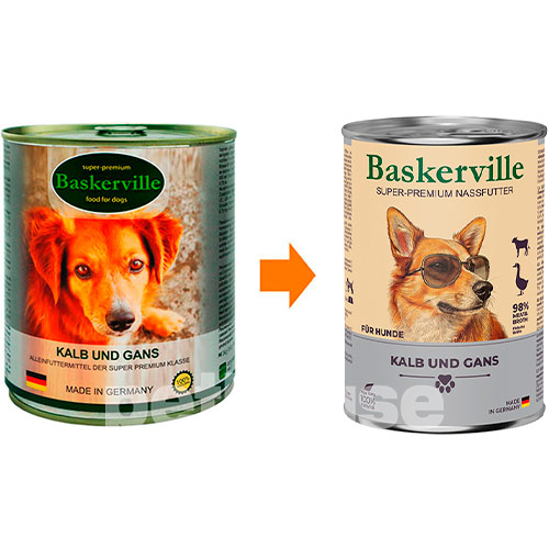 Baskerville Телятина с мясом гуся для собак
