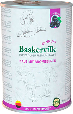 Baskerville Телятина с ежевикой для щенков