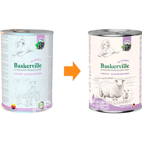 Baskerville Ягненок со смородиной для щенков Baskerville Ягненок со смородиной для щенков