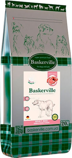 Baskerville Grain Free Dog Adult Beef