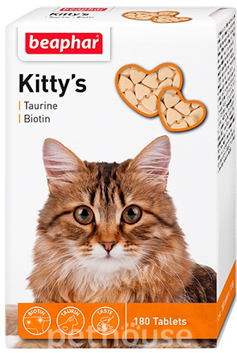 Beaphar Kitty's Taurin та Biotin - вітаміни для дорослих котів