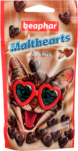 Beaphar Malt-Hearts - сердечки с добавлением Мальт-пасты
