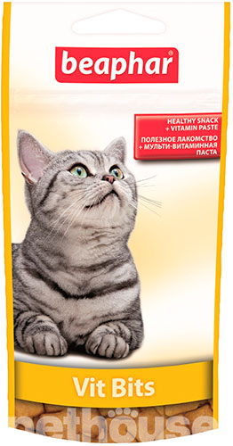 Beaphar Vit-Bits - подушечки з мультивітамінною пастою для котів