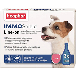 Beaphar IMMO Shield Капли от блох и клещей для собак от 1 до 15 кг