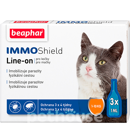Beaphar IMMO Shield Капли от блох и клещей для кошек