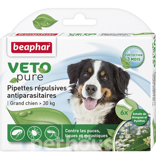 Beaphar Bio Spot On Veto pure Краплі від бліх, кліщів та комарів для собак великих порід