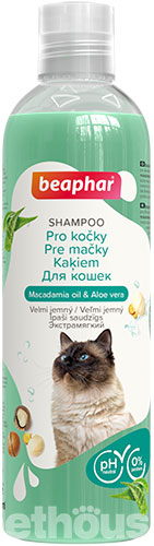 Beaphar Shampoo Macadamia & Aloe Vera Шампунь для котів з чутливою шкірою