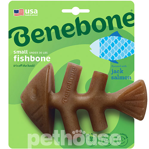 Benebone Fishbone Salmon Жувальна іграшка зі смаком лосося для собак