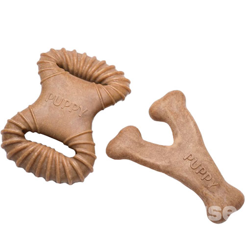 Benebone Puppy Pack Dental Chew & Wishbone Набір жувальних іграшок зі смаком бекону для цуценят