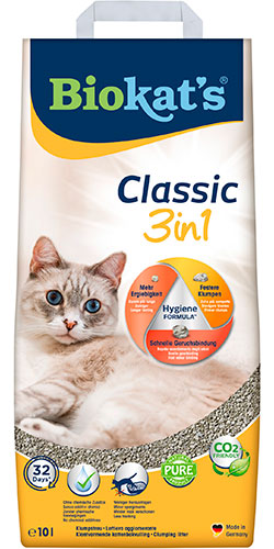 Biokat's Classic 3in1 - грудкувальний наповнювач для котячого туалету