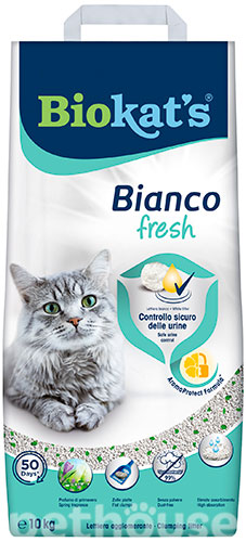 Biokat's Bianco Fresh - грудкувальний наповнювач для котячого туалету, з ароматом