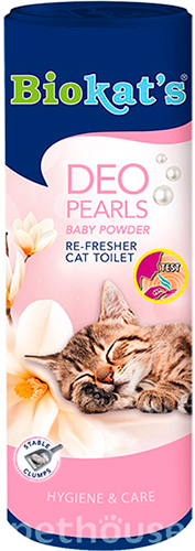 Biokat's DEO Pearls Baby Powder - дезодорант для кошачьего туалета
