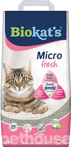 Biokat's Micro Fresh - грудкувальний наповнювач для котячого туалету, з літнім ароматом Biokat's Micro Fresh - грудкувальний наповнювач для котячого туалету, з літнім ароматом